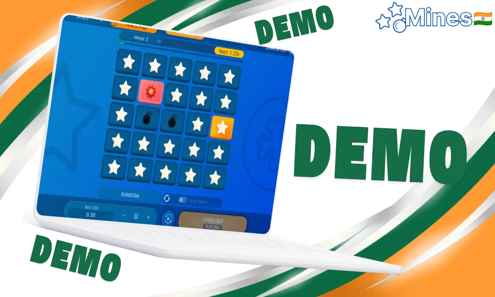 Play the demo mod Mines Game in India